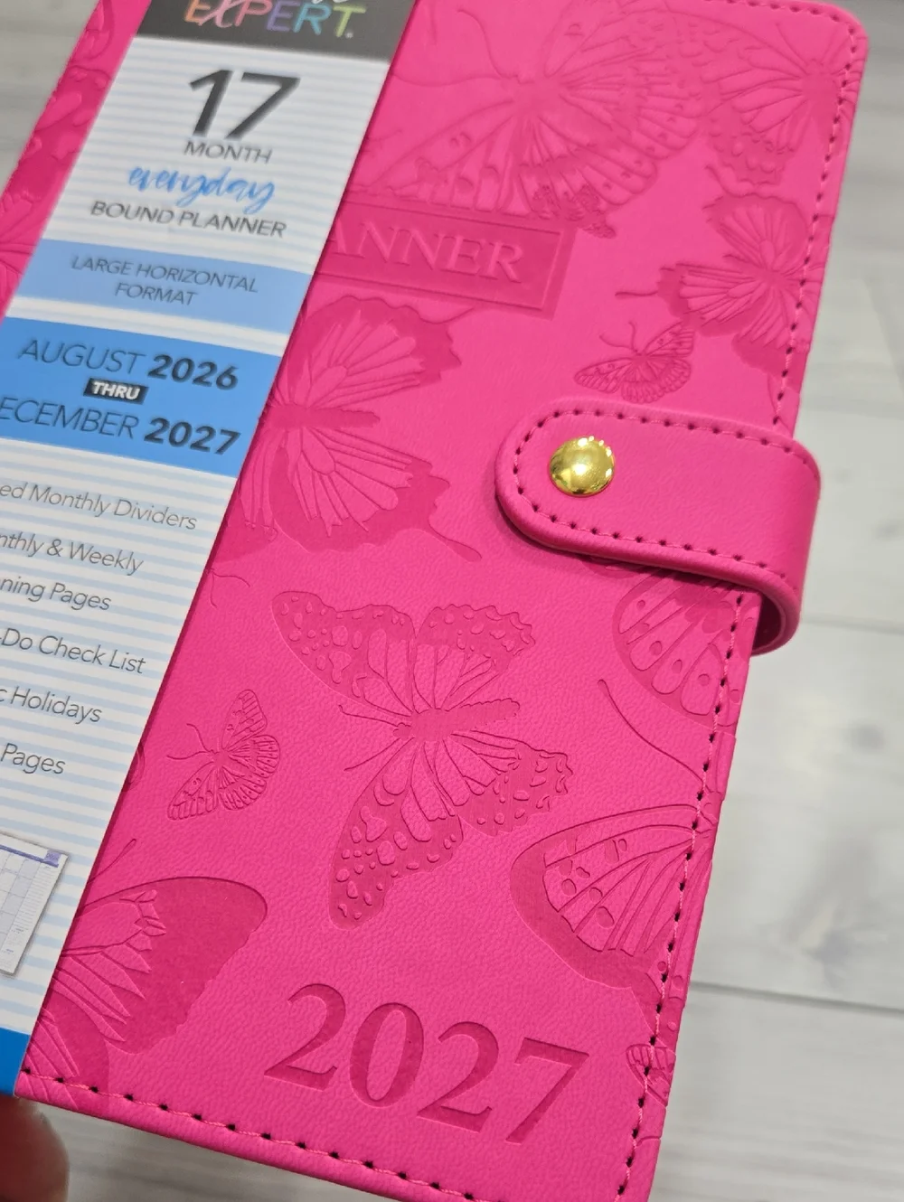 The Creative Expert Bright Pink 2026-2027 Butterfly Planner